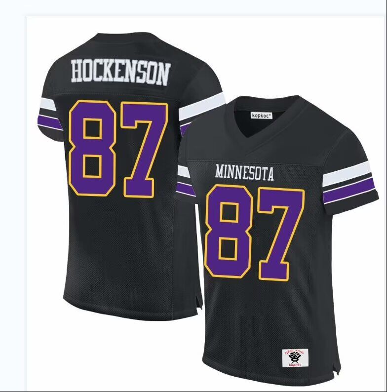 Men Minnesota Vikings #87 Hockenson Nike black limited NFL throwback Jersey